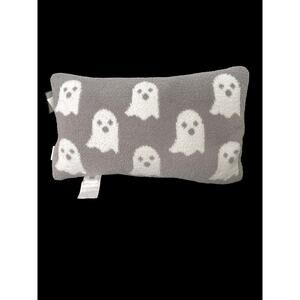 Storehouse Ghost Pillow Gray White Rectangle Plush Removable Cover NWT